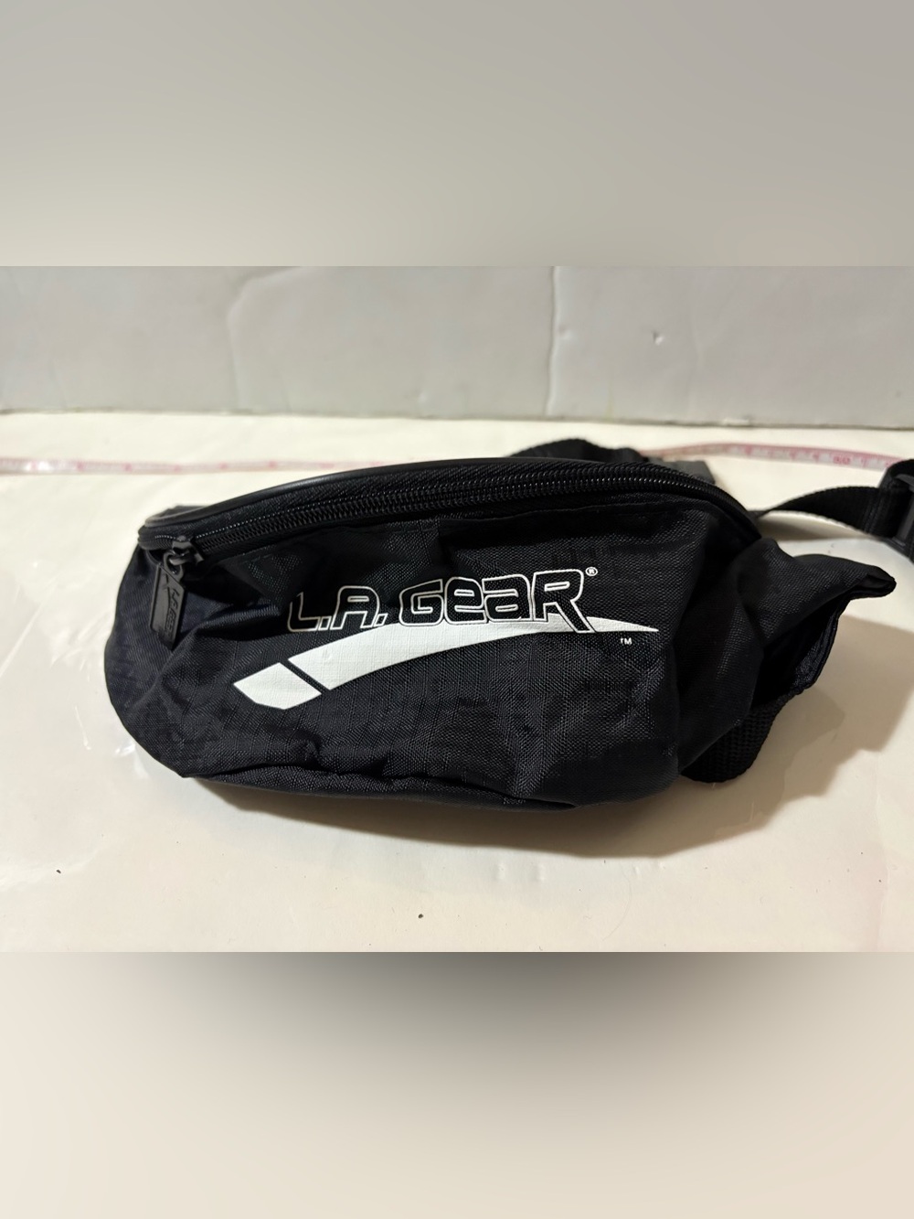 L.A. Gear Black Waist Pack with White Logo